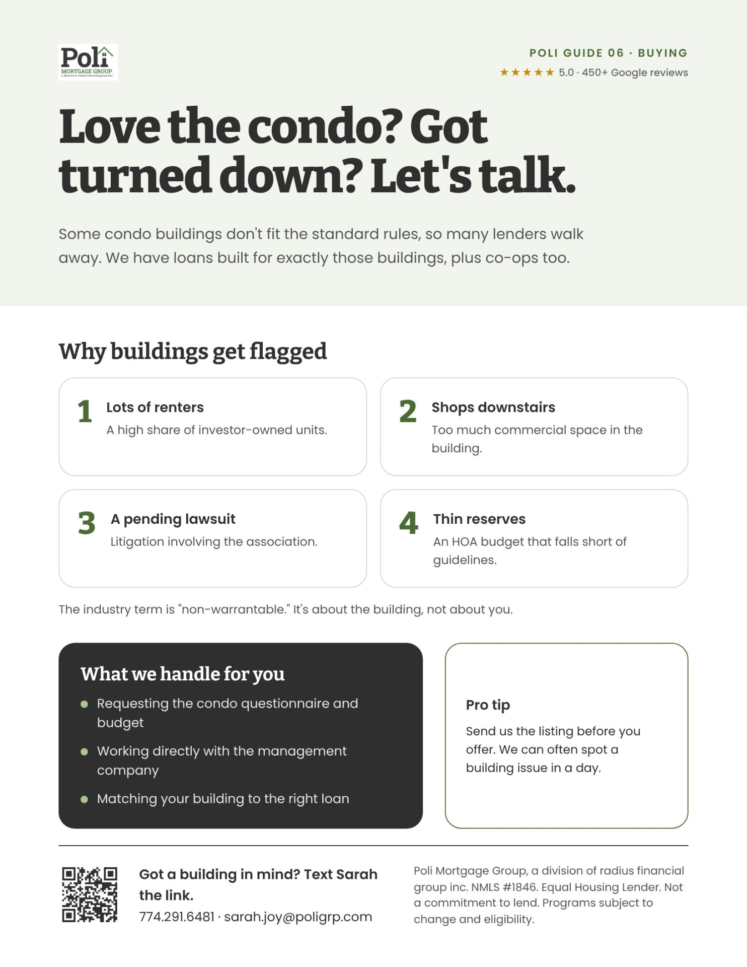 Preview of the Condo Loans guide