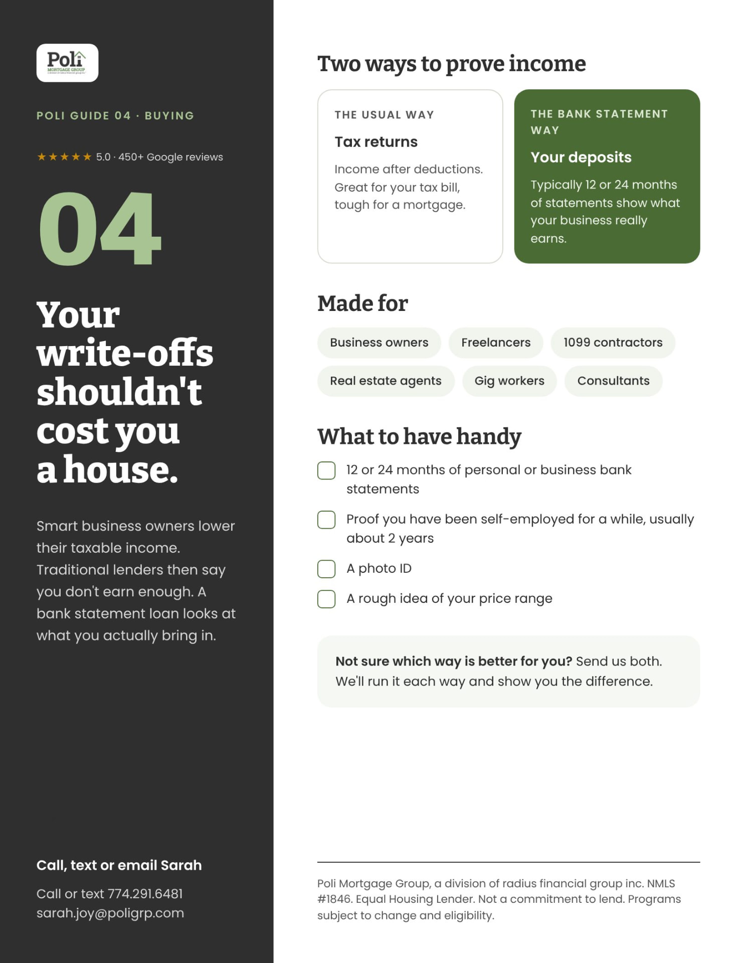 Preview of the Self-Employed Buyers guide