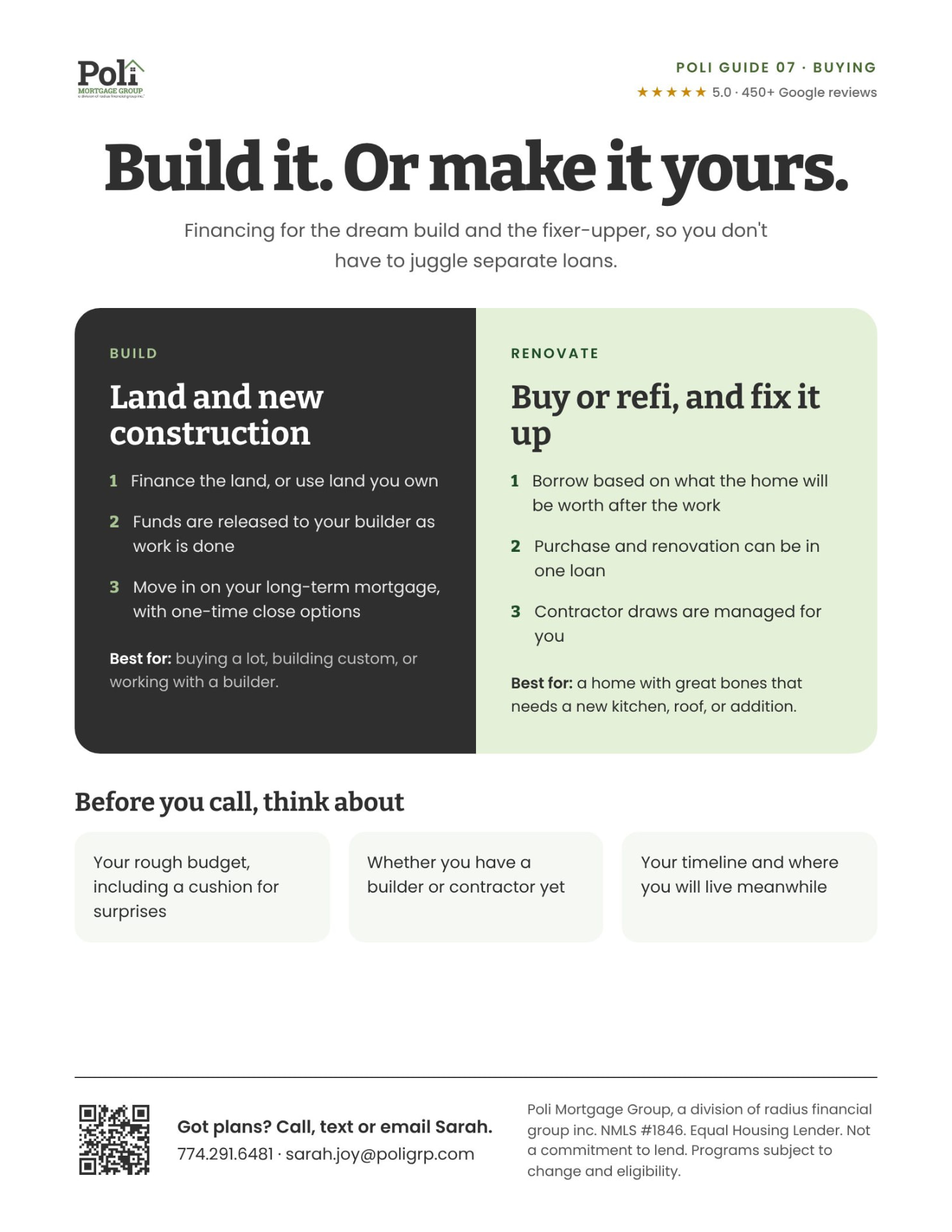 Preview of the Build or Renovate guide